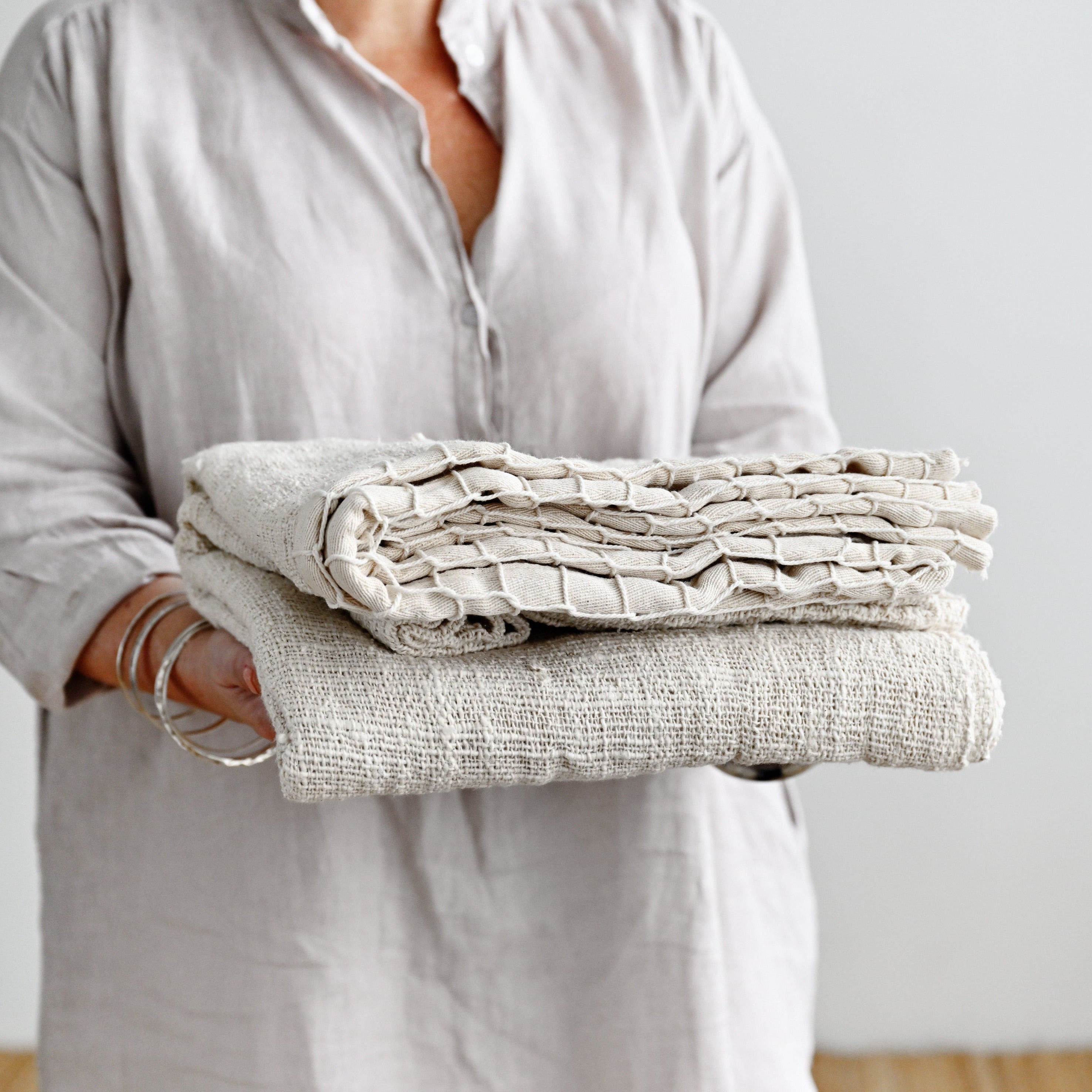 Raw Cotton Throw