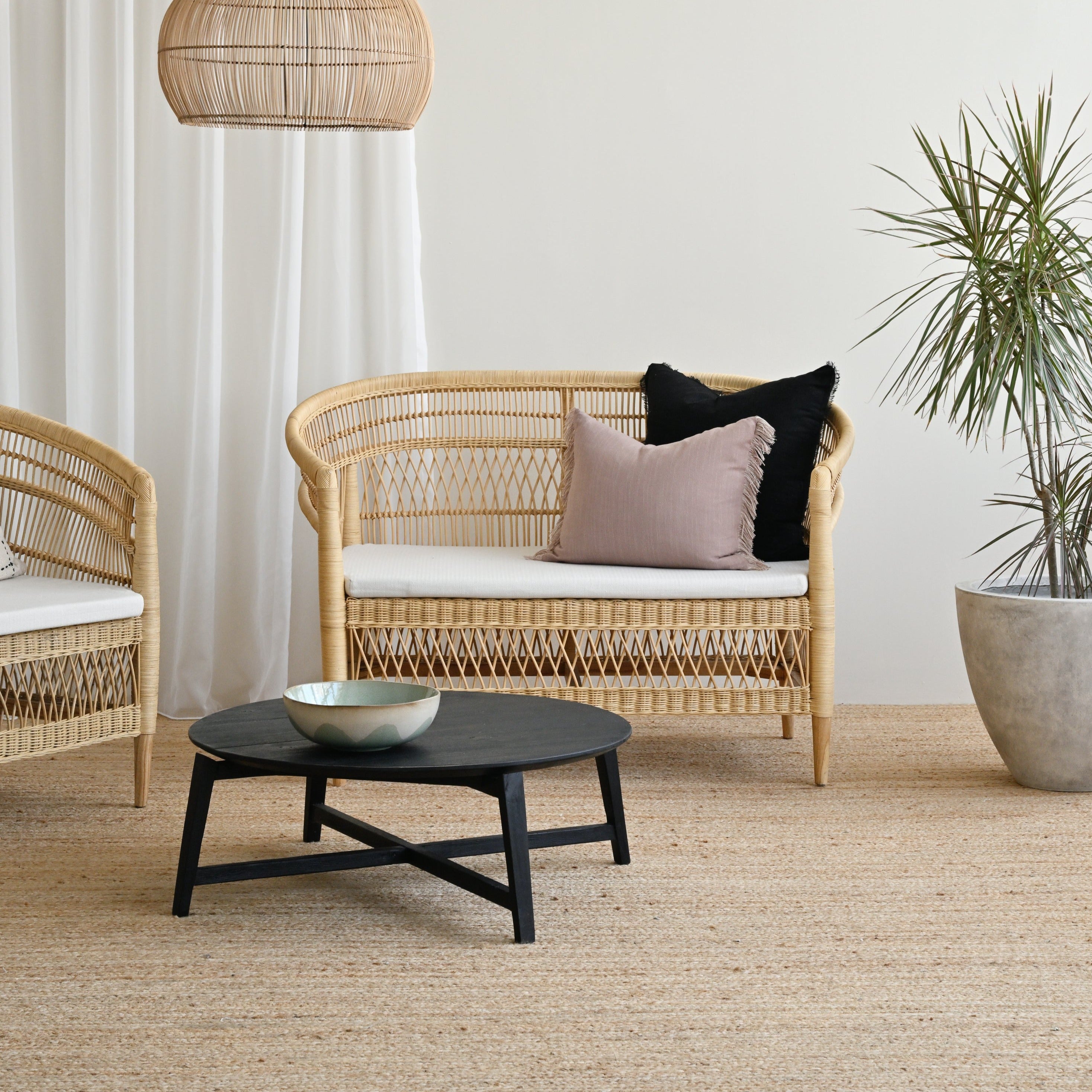 Milou Teak Coffee Table - Black