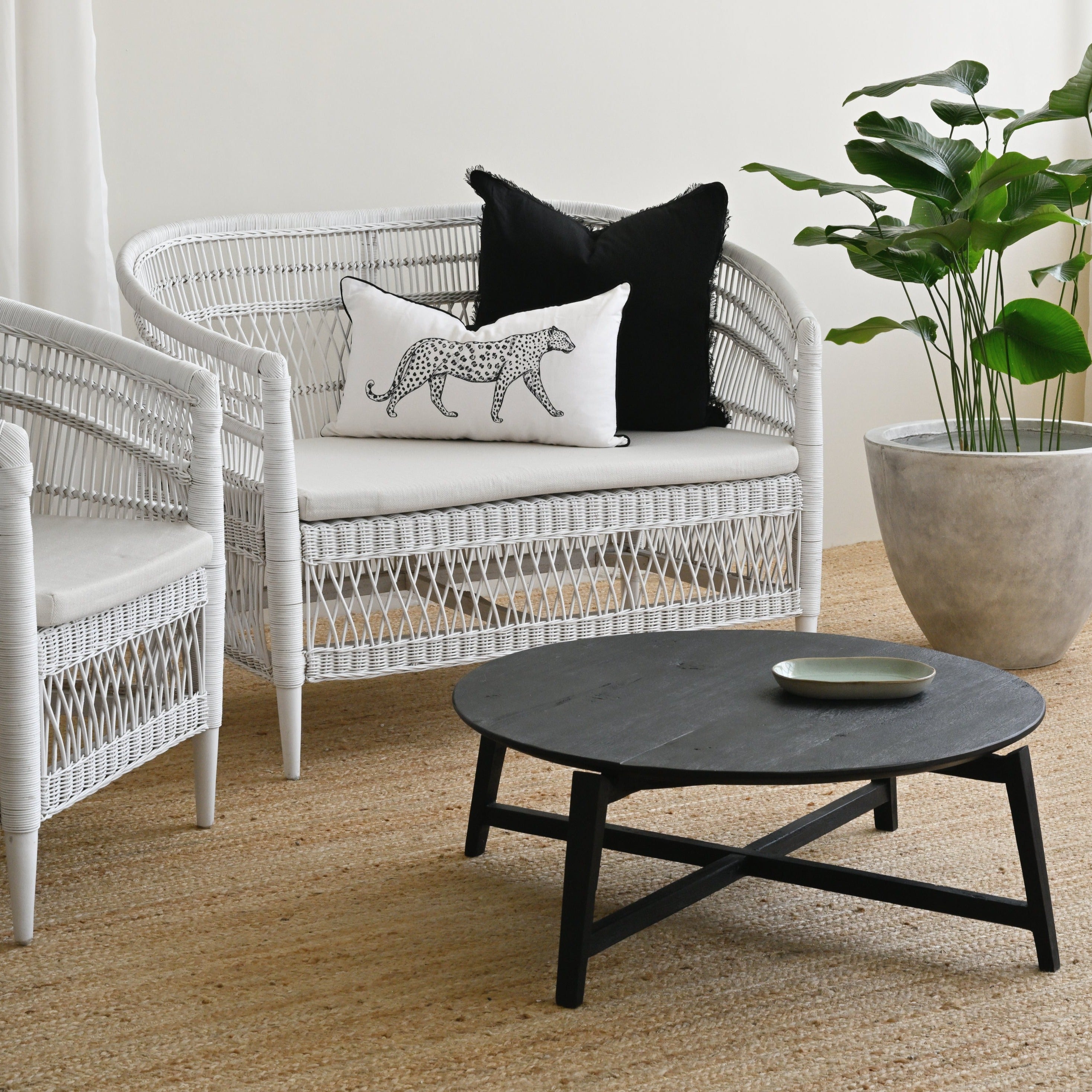 Milou Teak Coffee Table - Black