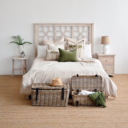 Santorini Bed - Beach White