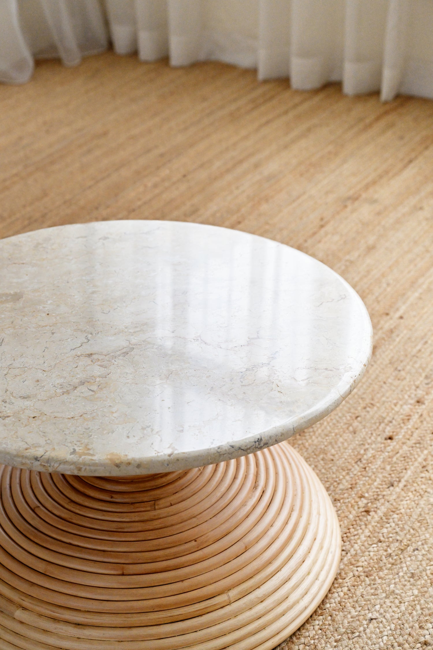 Round Marble Coffee Table - 70cm