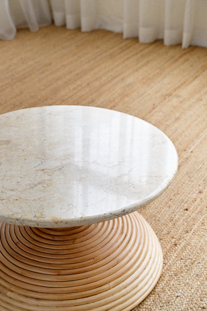 Round Marble Coffee Table - 70cm