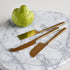 Novaro Cheese Knife Set Gold (Set of 3)