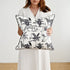 Black Charcoal Lamu Palm Cushion Cover - 45cm x 45cm