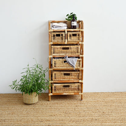 Bungalow side Table with 4+2 Drawers