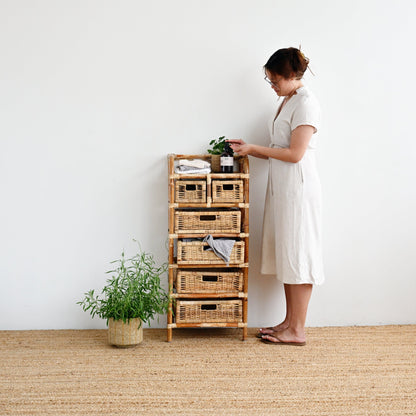 Bungalow side Table with 4+2 Drawers