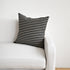 Black and Natural Streak Cushion