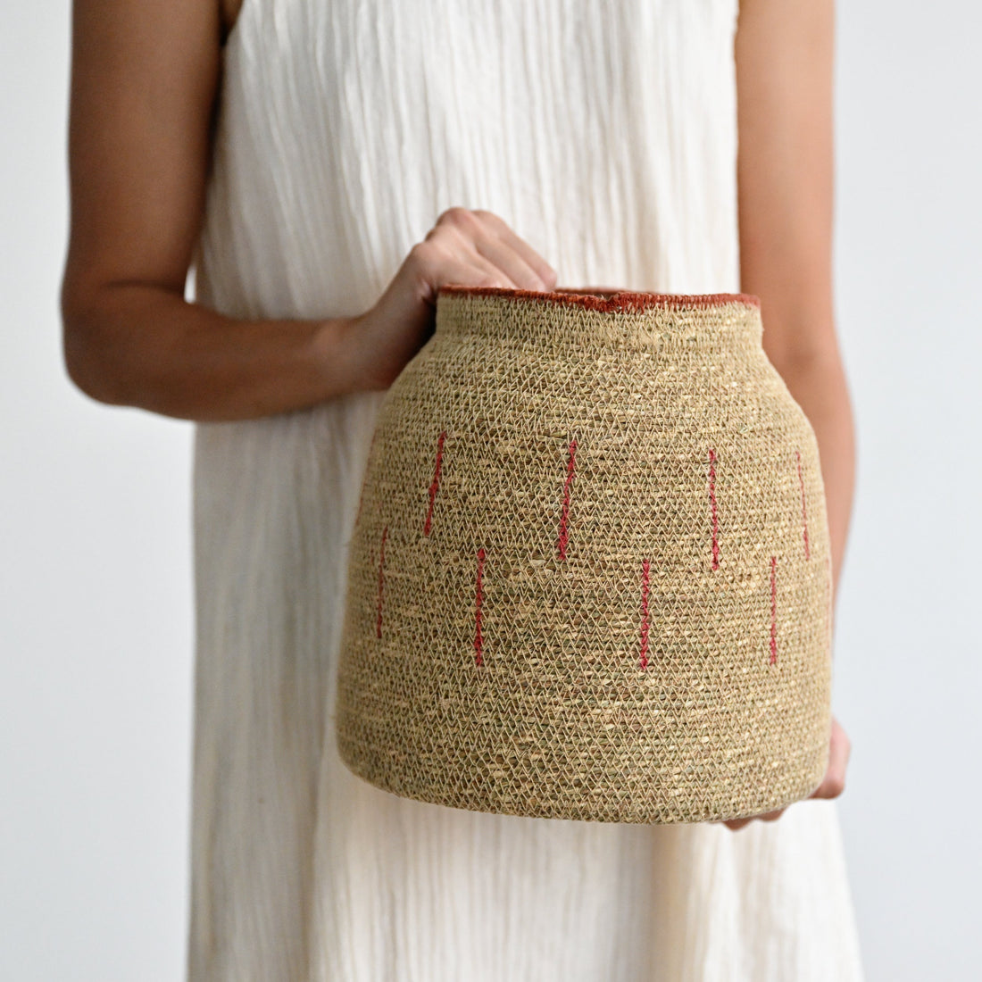 Zouk Woven Baskets with Verticle Lines