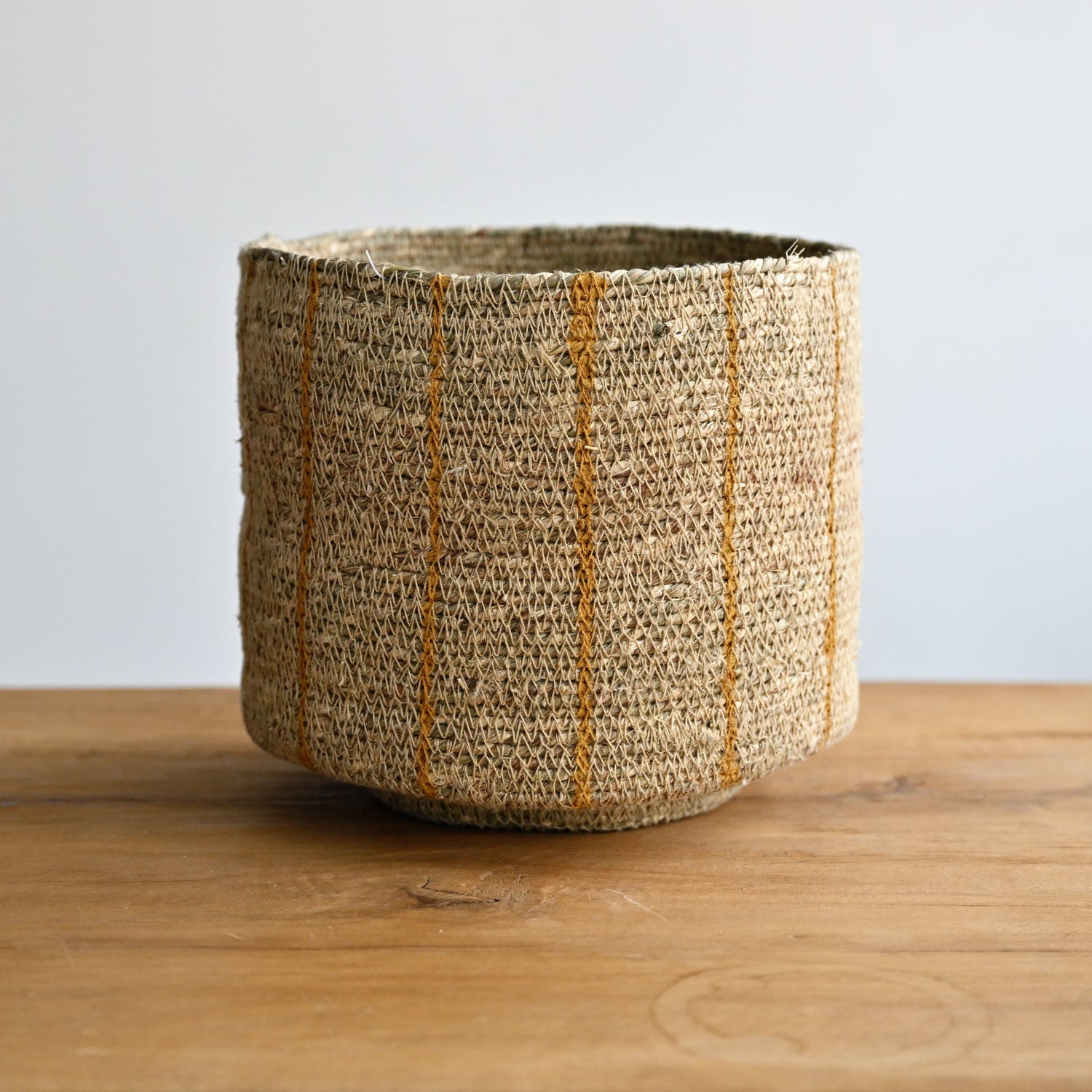 Korba Woven Planter with Stripes