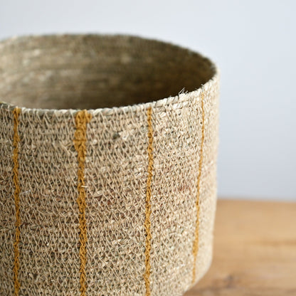 Korba Woven Planter with Stripes