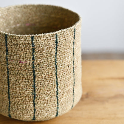 Korba Woven Planter with Stripes