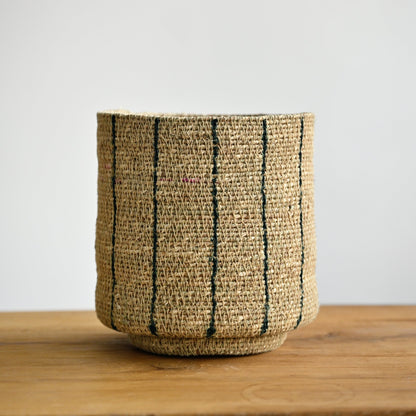 Korba Woven Planter with Stripes