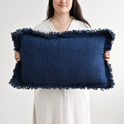 Navy Blue Amara Cushion 60cm x 35cm