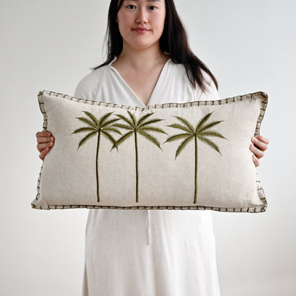 Lillian Palm Tree Cushion Cover - 60cm x 35cm