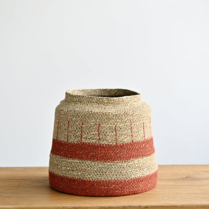 Zouk Woven Basket with Thick Stripes