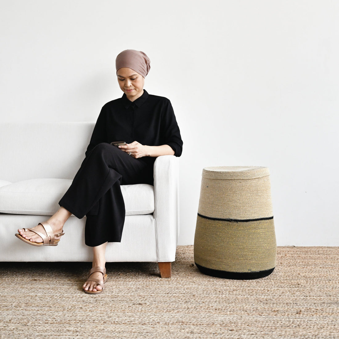 Cairo Woven Basket with Lid