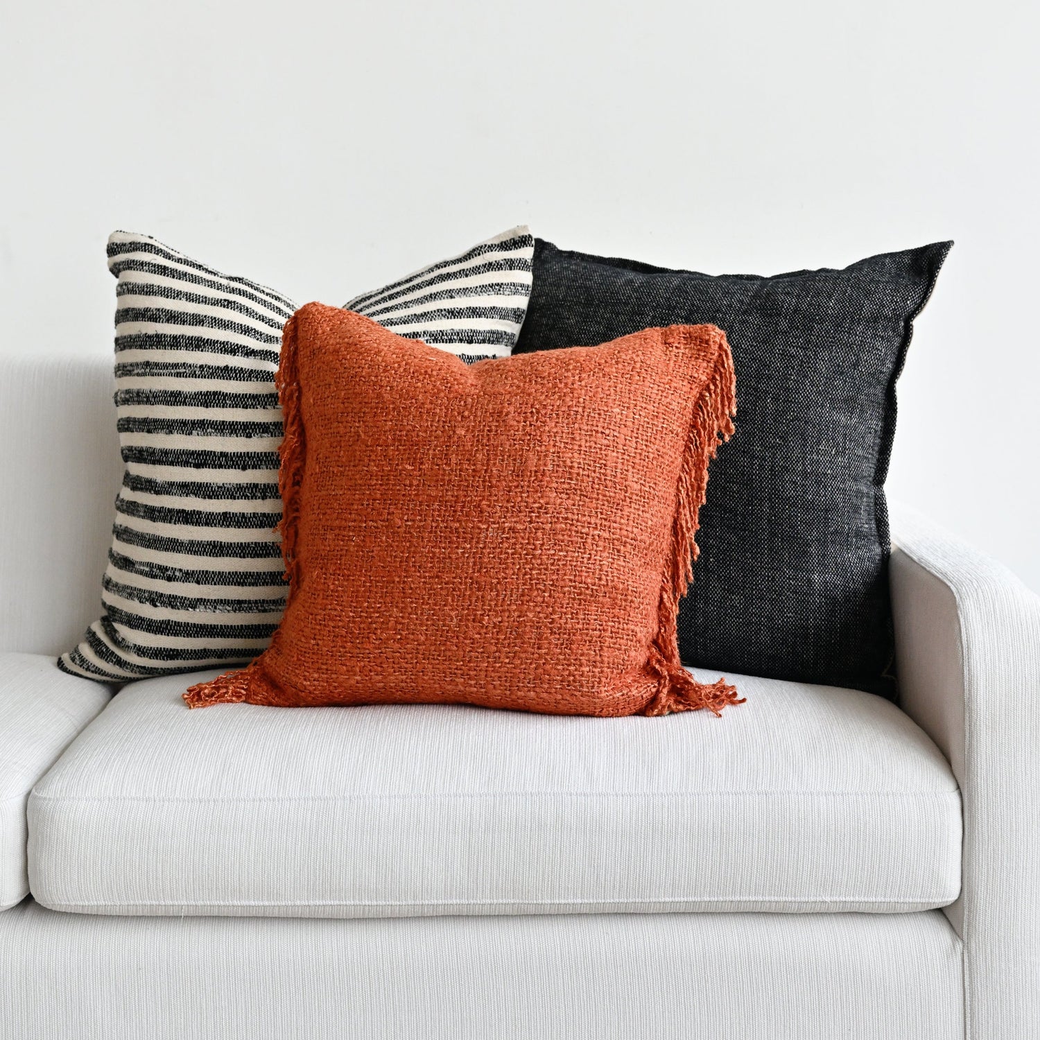 Ahaan Burnt Orange Cushion Cover