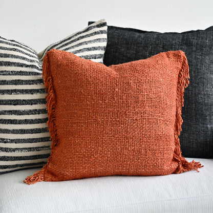 Ahaan Burnt Orange Cushion Cover