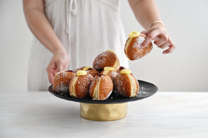 Speckle Footed Cake Stand - Ebony Gold Foot