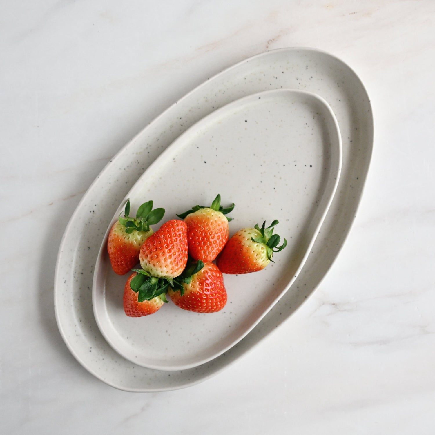 Domus Oval Platters Ecru (Set of 2)