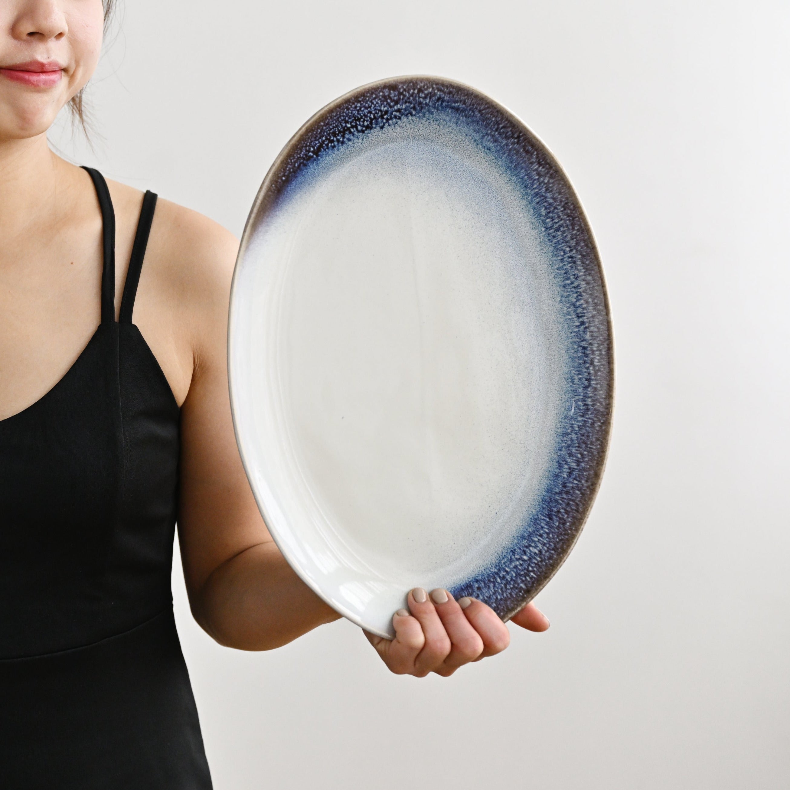 Atol Large Oval Platter 36cm - Deep Blue