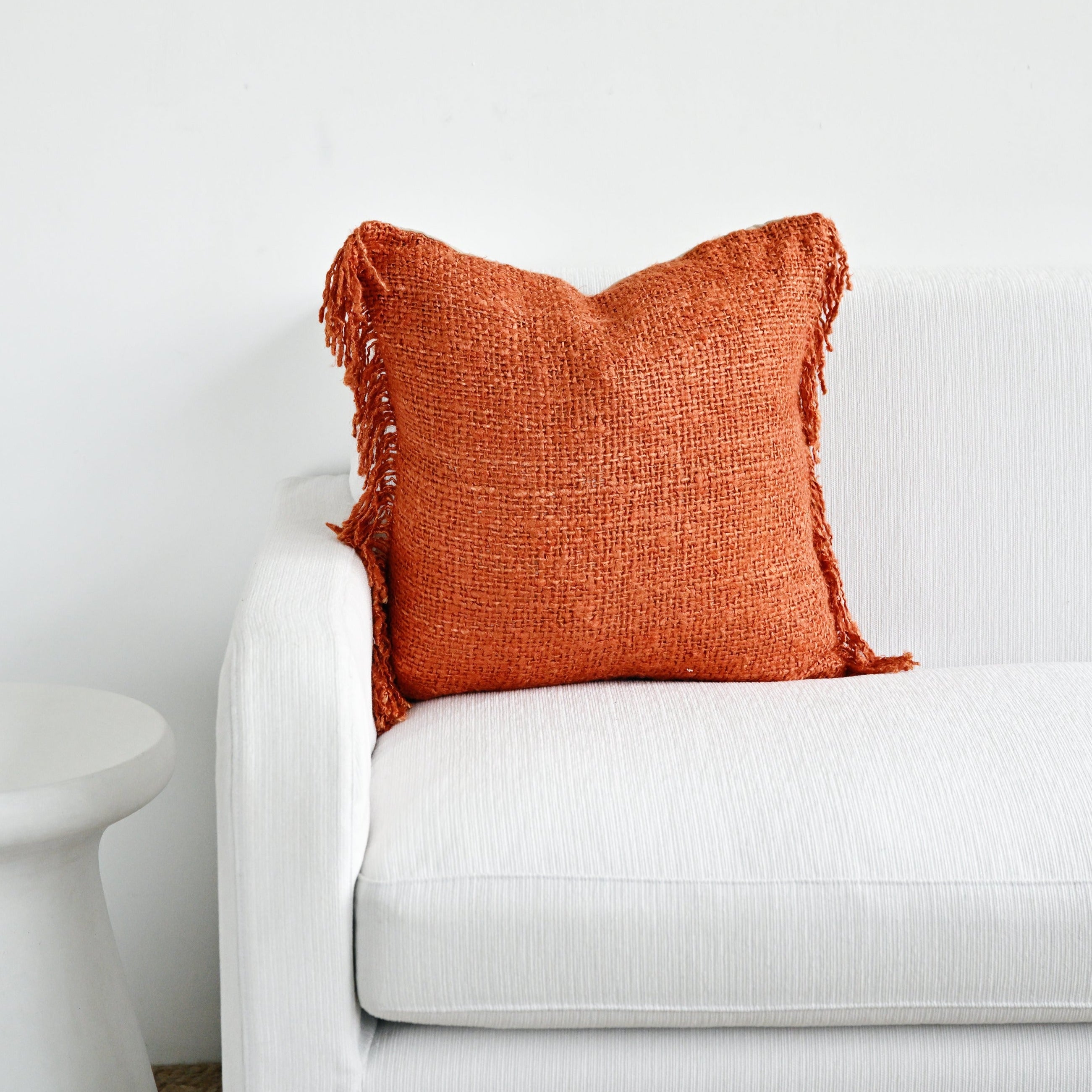 Ahaan Burnt Orange Cushion Cover