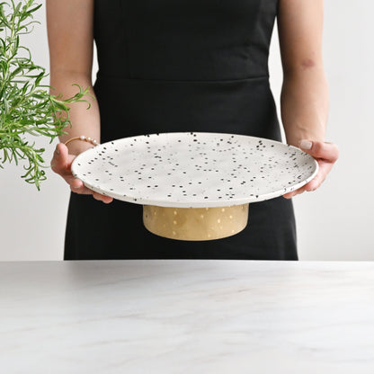 Speckle Footed Cake Stand - Polka
