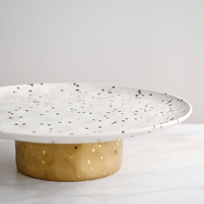 Speckle Footed Cake Stand - Polka