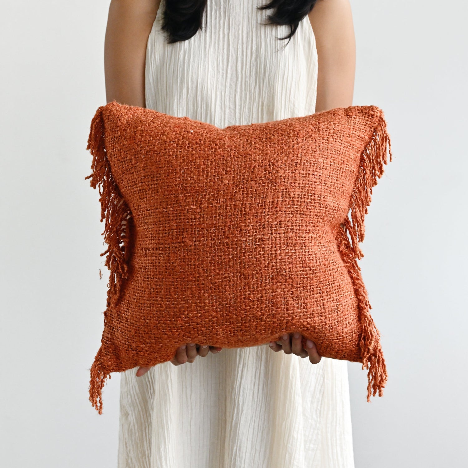 Ahaan Burnt Orange Cushion Cover