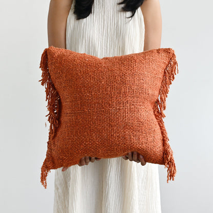Ahaan Burnt Orange Cushion Cover