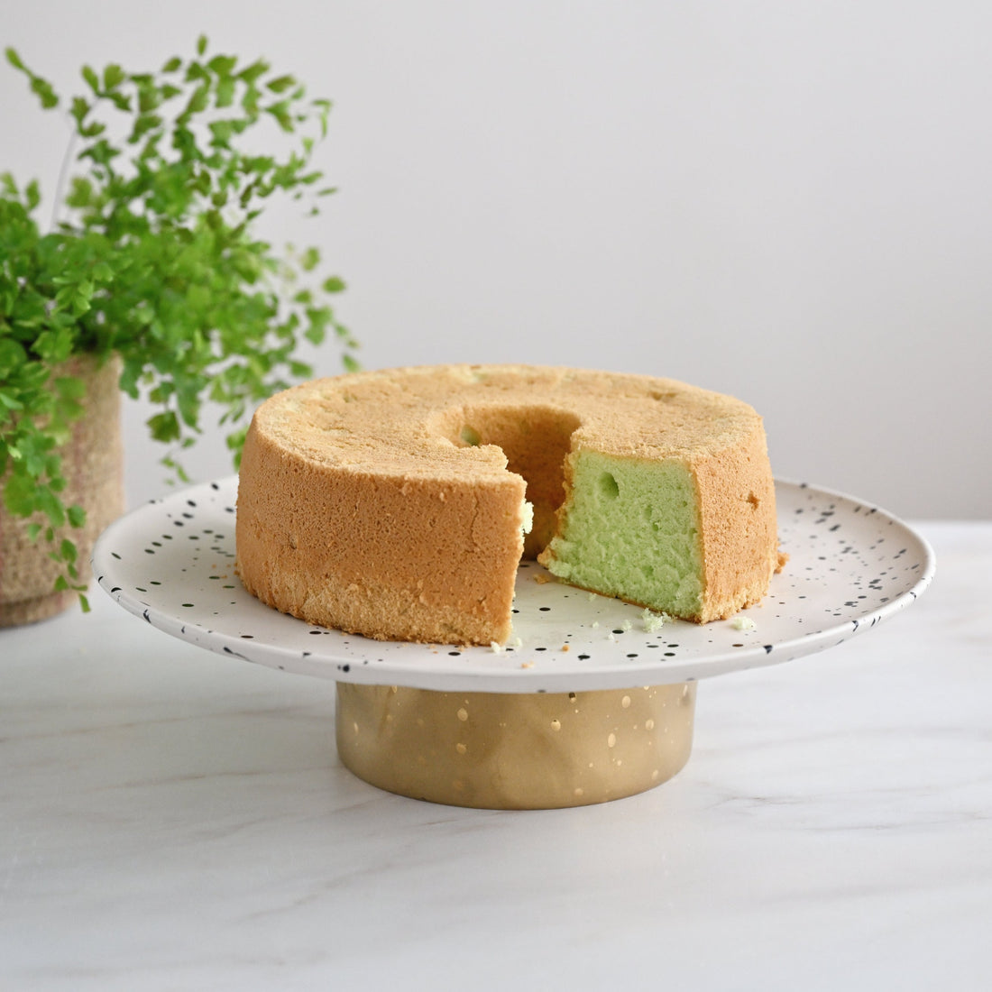 Speckle Footed Cake Stand - Polka