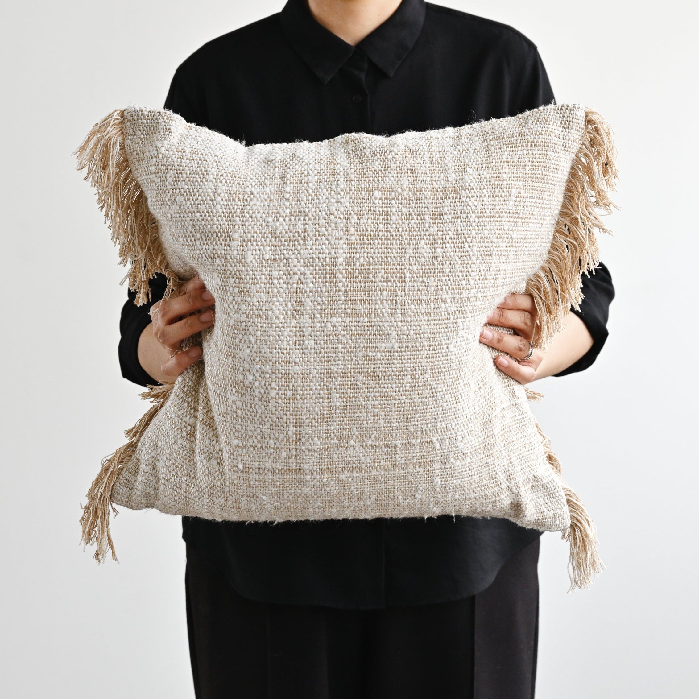 Kimaya Ivory Cushion Cover
