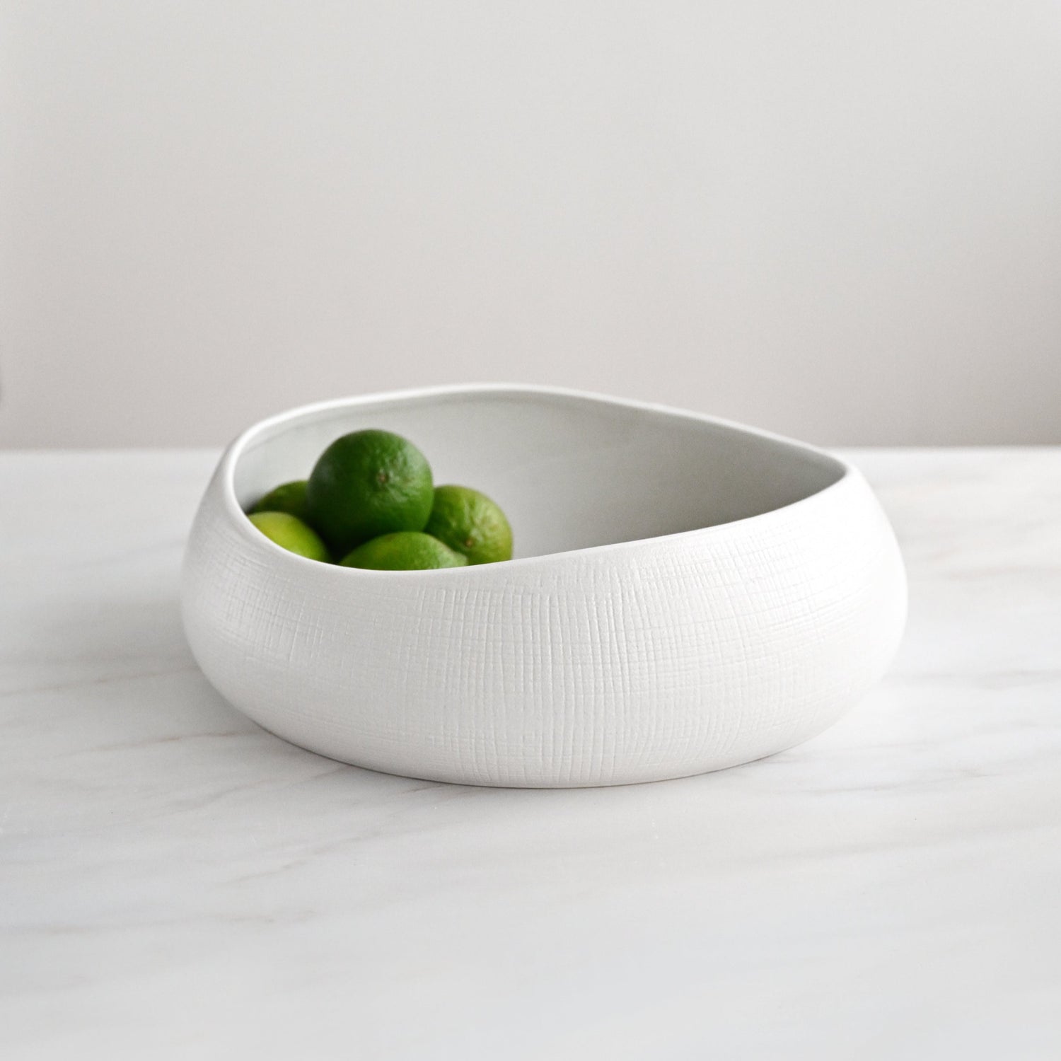 Bisque Round Bowl White