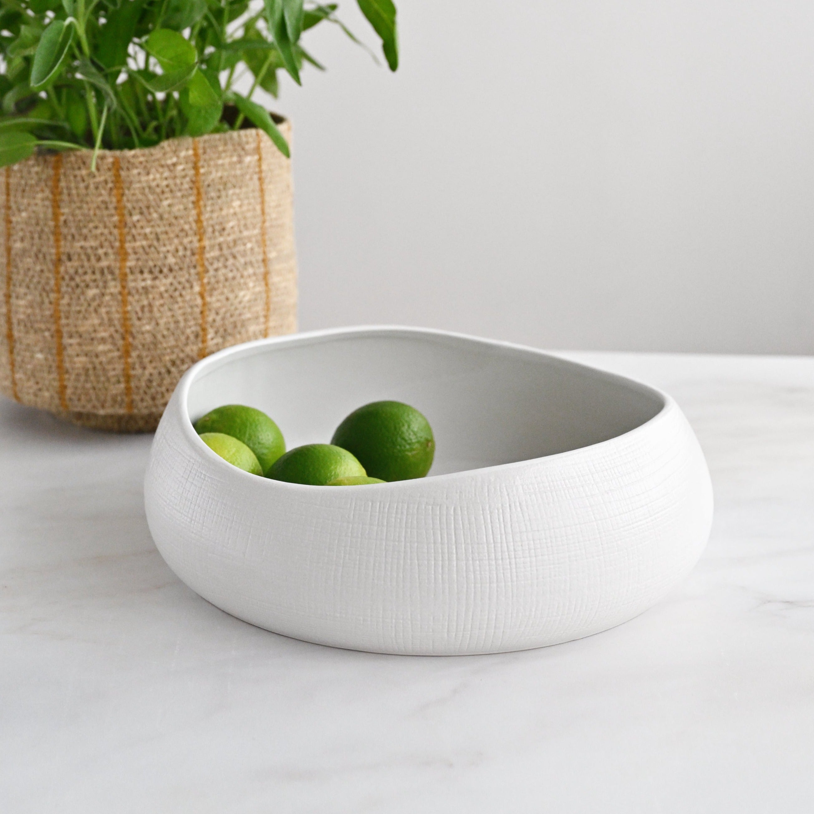 Bisque Round Bowl White