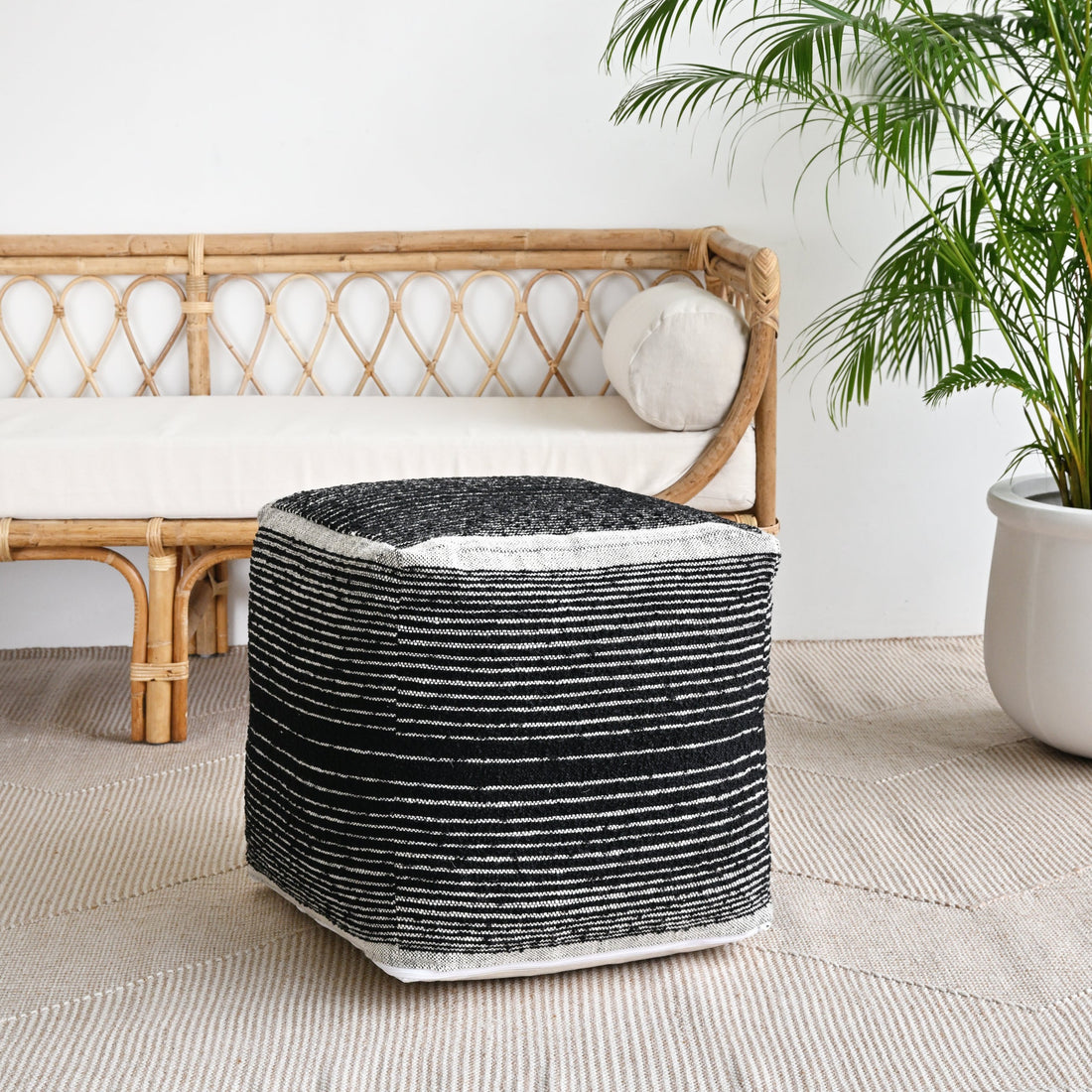 Dun Woollen Pouf