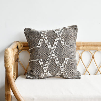 Embroidered Indoor Outdoor Handwoven Cushion 