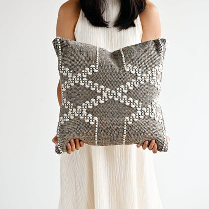 Embroidered Indoor Outdoor Handwoven Cushion 