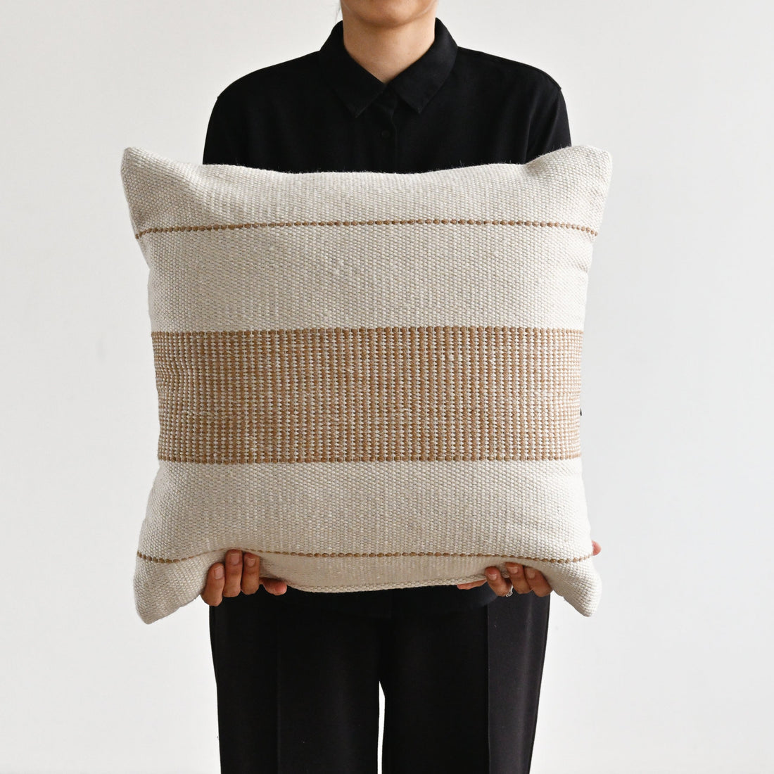 Rectangle Striped Indoor Outdoor Handwoven Cushion