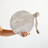 White Wash Round Serving Board