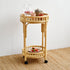 Sunshine Round Rattan Bar Cart - Natural