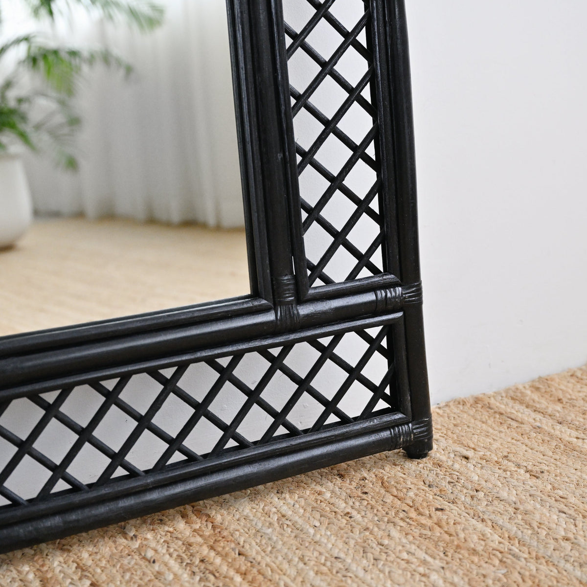Bahama Rattan Standing Mirror | Perfect for Modern & Tropical Interiors ...