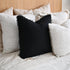 Black Freya Linen Cushion