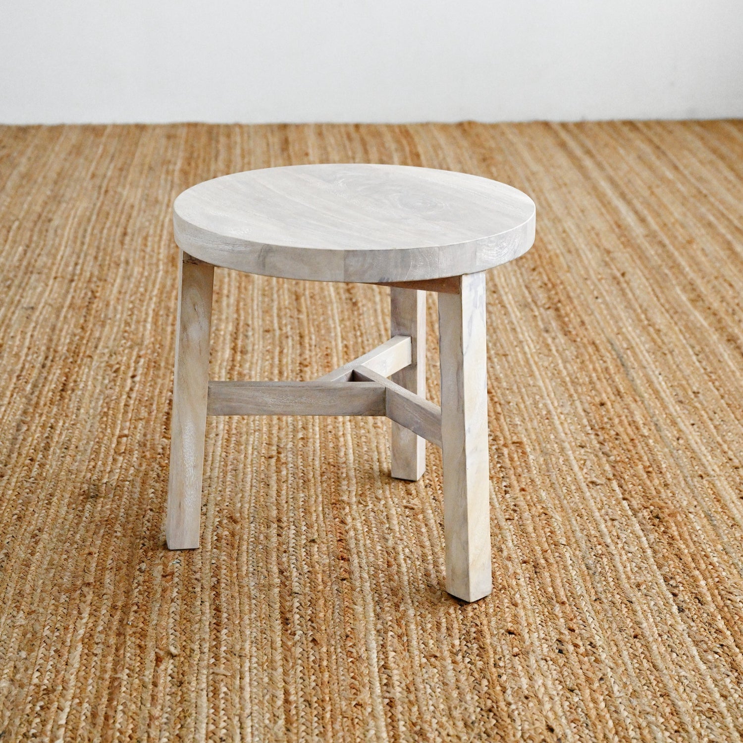 Kasan Side Table - White Wash