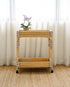 Isola Rattan Bar Cart - White and Tan
