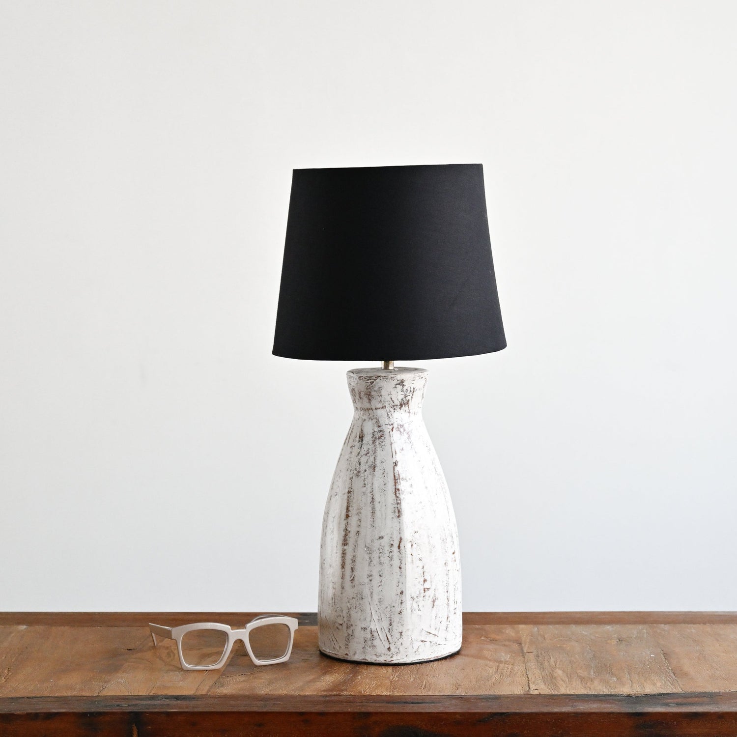 White Wash Java Lamp