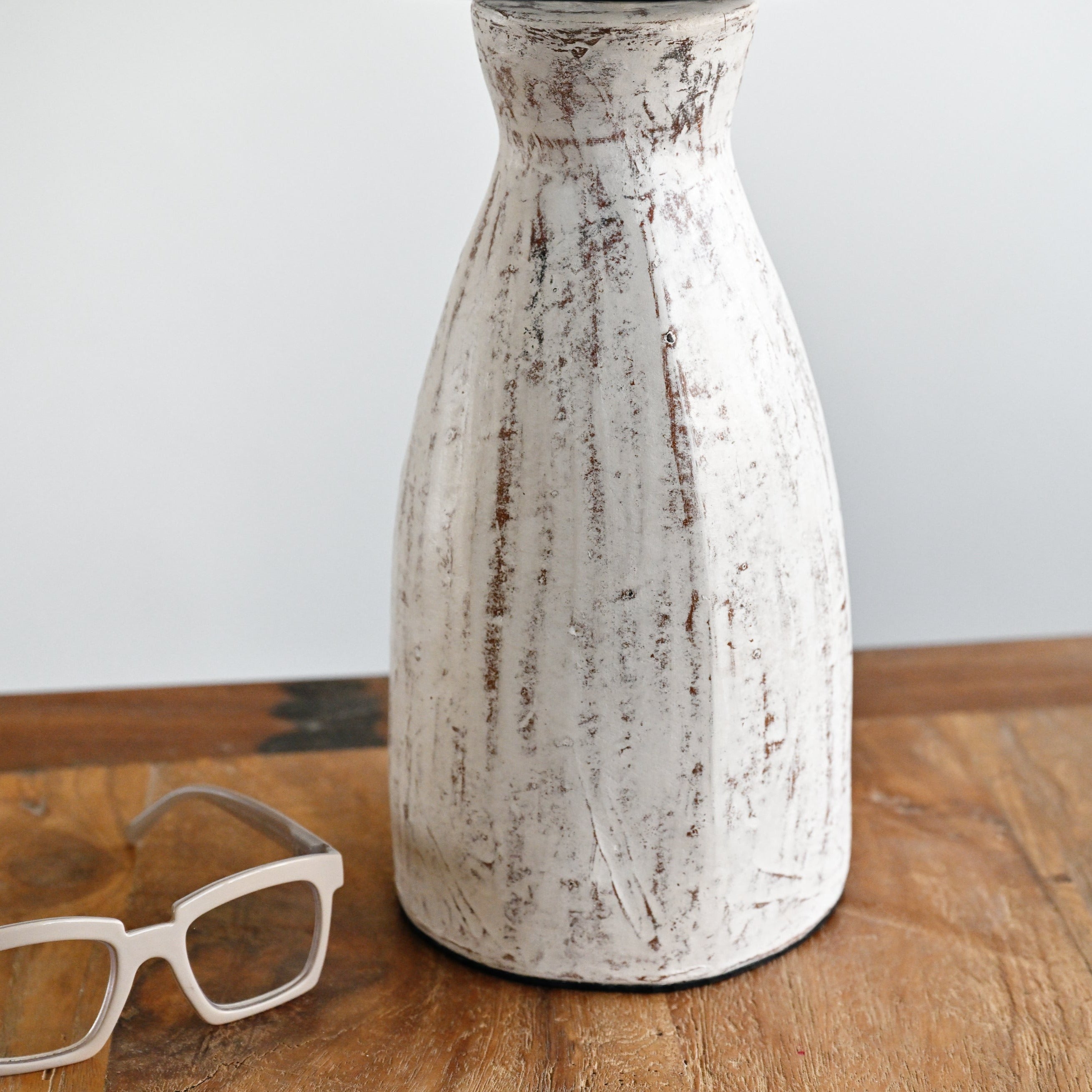 White Wash Java Lamp