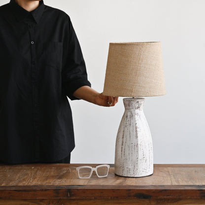 White Wash Java Lamp