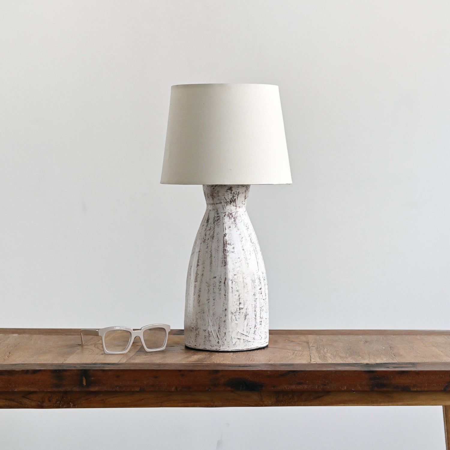 White Wash Java Lamp