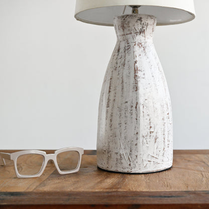 White Wash Java Lamp