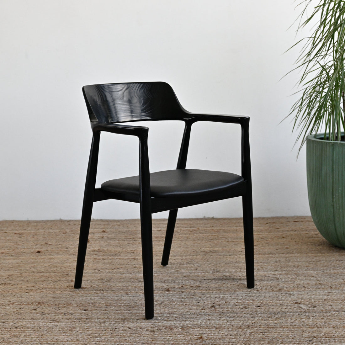 Kennedy Dining Chair With Black Frame and Seat